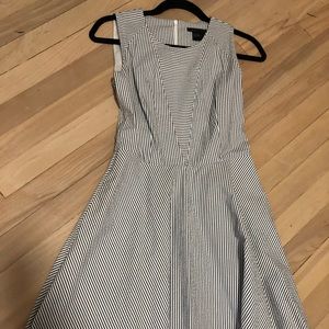 Armani Exchange striped seersucker dress